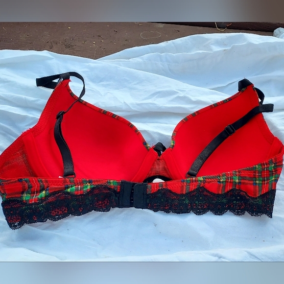 Adore Me Women's Bra and Panty Christmas Plaid Set - Picture 10 of 11